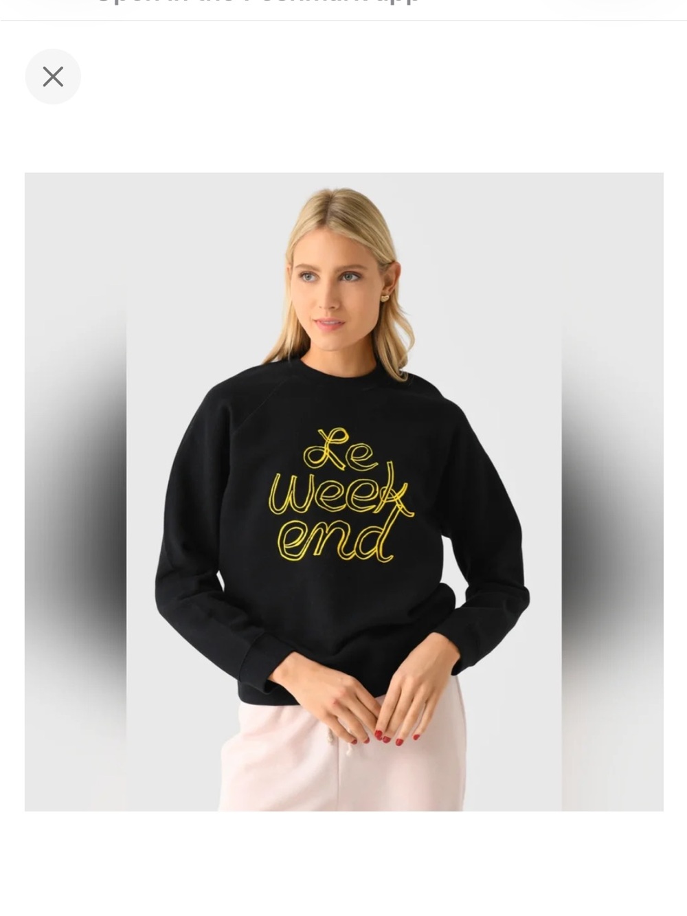 Clare V. Le Weekend Embroidered Sweatshirt | Small